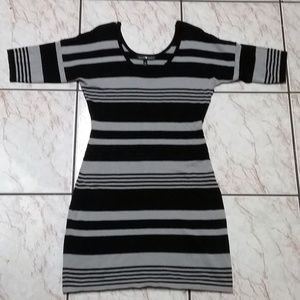 Black and Grey Medium Mini Dress